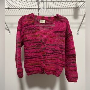 Piupiuchick Knitted Cardigan Multicolor Fuschia Size 12